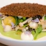 Aviary warm snap pea and barley salad