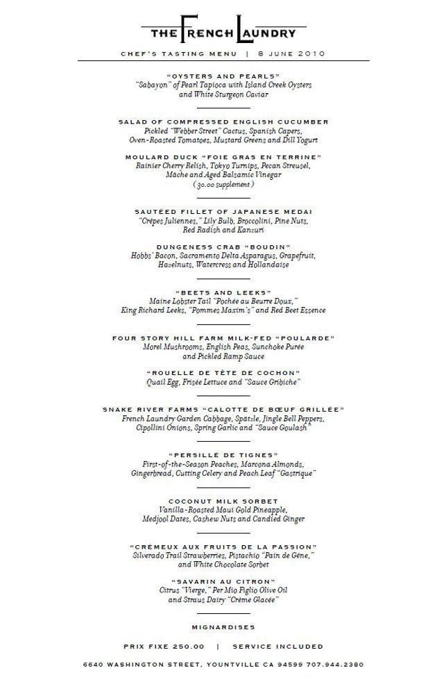 Dare To Dream The French Laundry Menu Portland Food And Drink   French Laundry Menu 