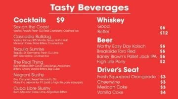 Bless Your Heart Burgers Portland menu