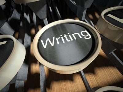 Typewriter writing