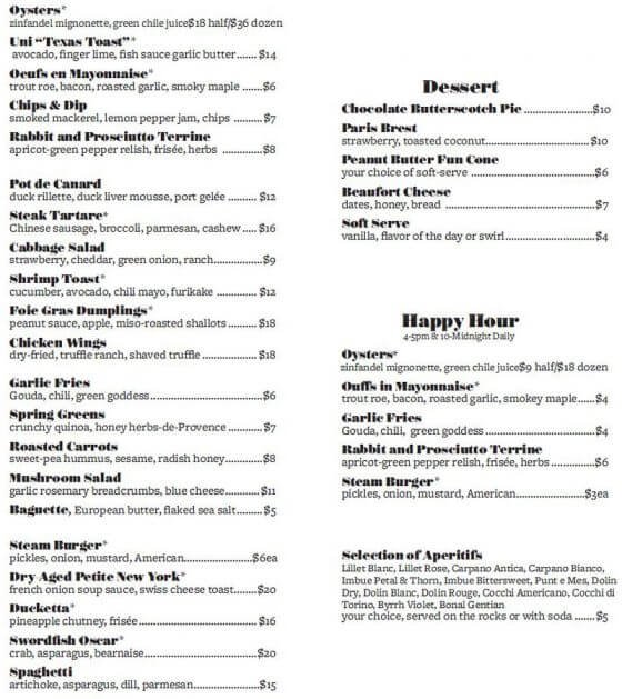 Canard Restaurant is Now Open - Here's the Menu - Portland Food and Drink